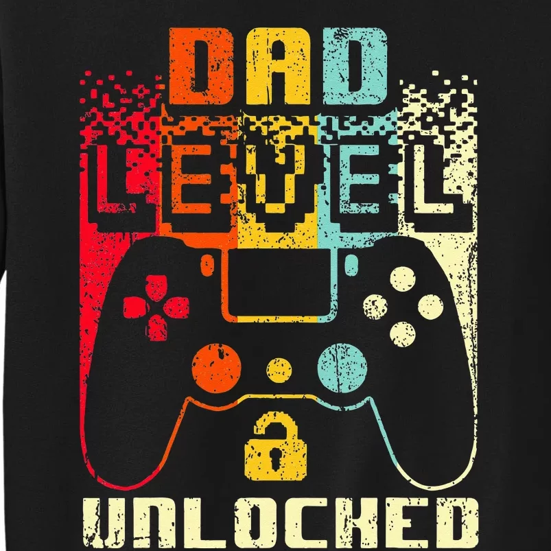 Dad Level Unlocked New Dad Father Pregnancy Announcement Tall Sweatshirt