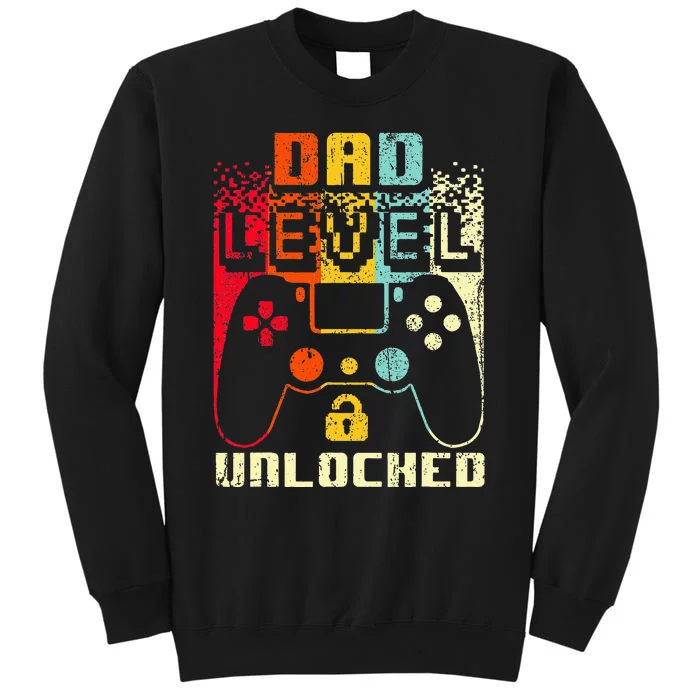 Dad Level Unlocked New Dad Father Pregnancy Announcement Tall Sweatshirt