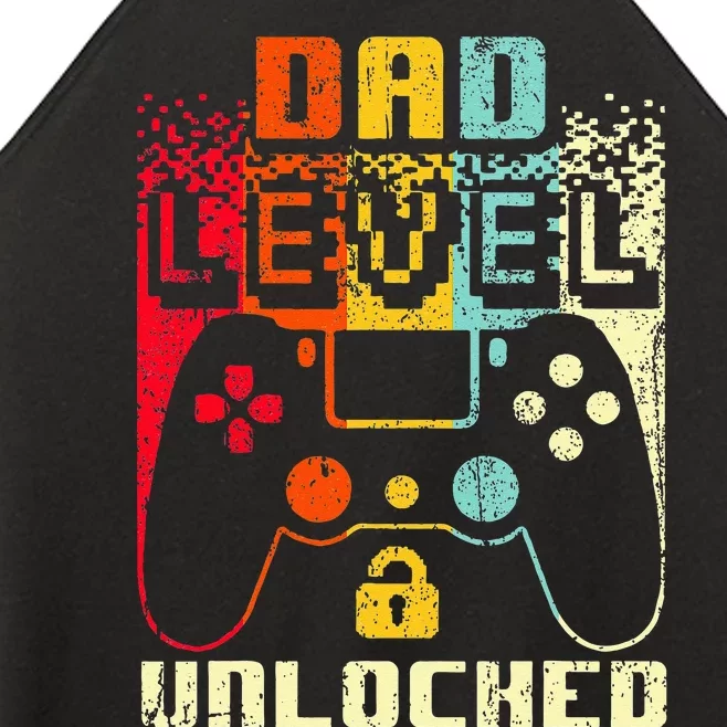 Dad Level Unlocked New Dad Father Pregnancy Announcement Women’s Perfect Tri Rocker Tank