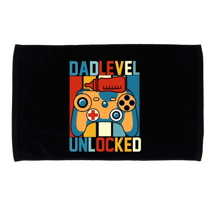 Dad Level Unlocked FatherS Day Celebration Microfiber Hand Towel