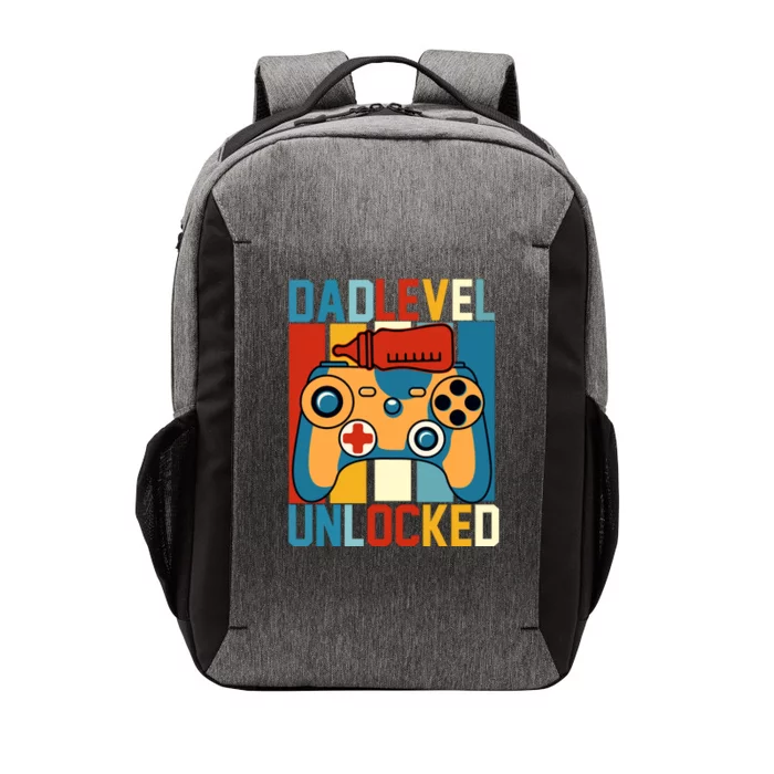 Dad Level Unlocked FatherS Day Celebration Vector Backpack