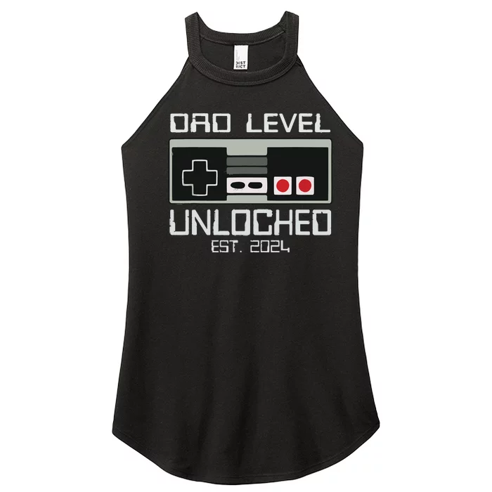 Dad Level Unlocked 2024 I Leveled Up To Soon To Be Gamer Dad Women’s Perfect Tri Rocker Tank