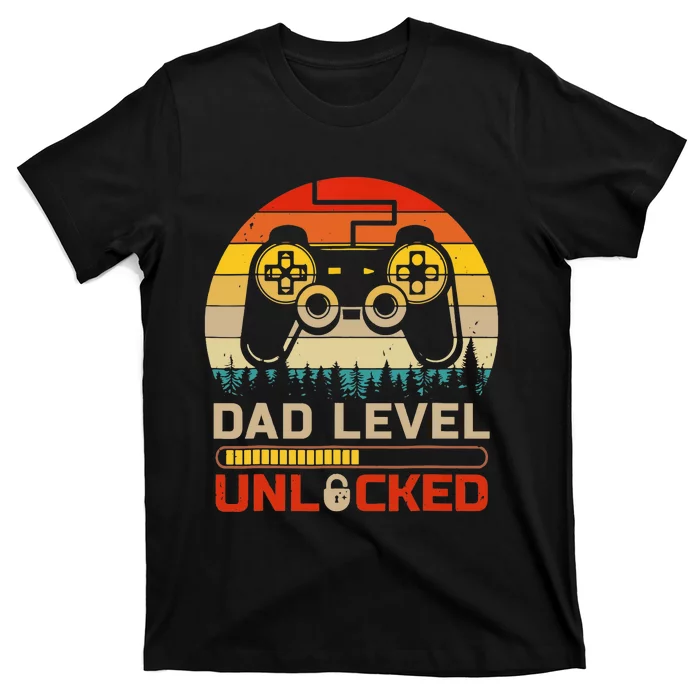 Dad Level Unlocked Keychain Vintage Retro Video Game T-Shirt