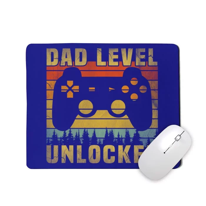 Dad Level Unlocked Papa Daddy Dad Fatherhood Fathers Day Gift Mousepad