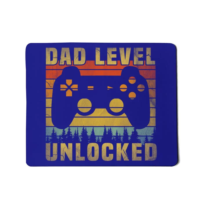 Dad Level Unlocked Papa Daddy Dad Fatherhood Fathers Day Gift Mousepad