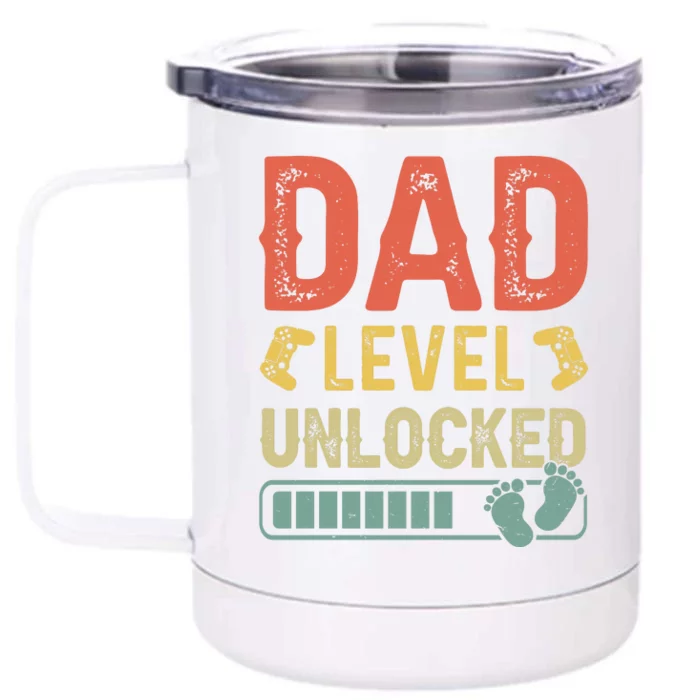 Dad Level Unlocked Front & Back 12oz Stainless Steel Tumbler Cup