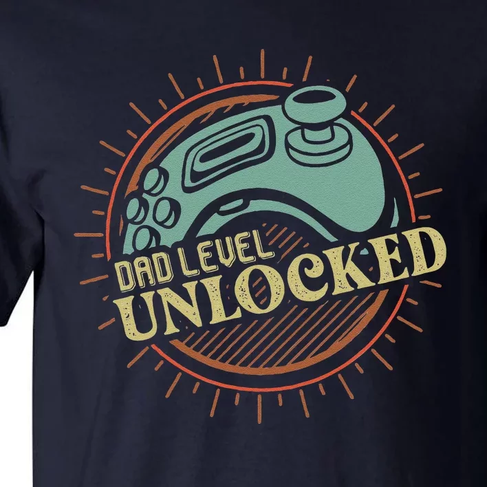 DAD LEVEL UNLOCKED Soon To Be Father Video Gamer Fathers Day Tall T-Shirt