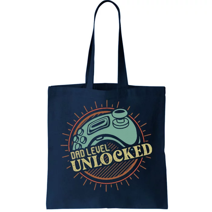 DAD LEVEL UNLOCKED Soon To Be Father Video Gamer Fathers Day Tote Bag