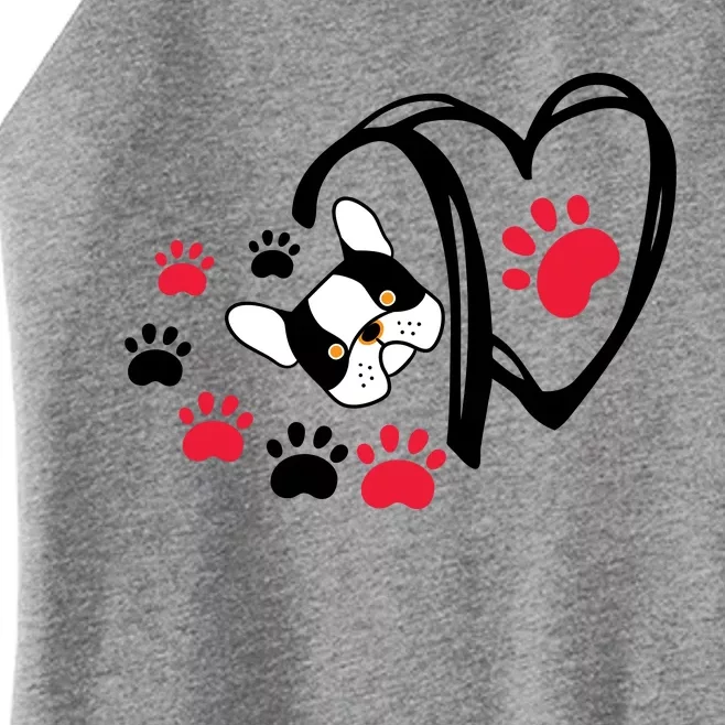 Dog Lover Valentine's Day Women’s Perfect Tri Rocker Tank