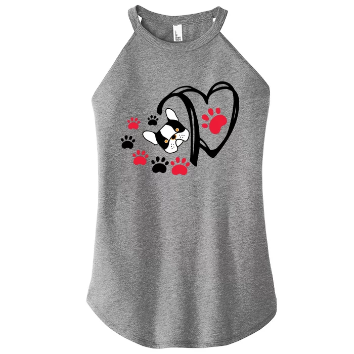 Dog Lover Valentine's Day Women’s Perfect Tri Rocker Tank