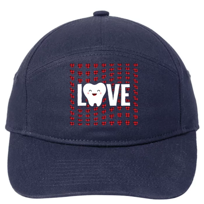 Dentist Love Valentines Dental Future Oral Hygienist Squad Gift 7-Panel Snapback Hat