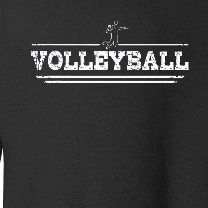 Distressed Look Volleyball Gift For Volleyball Players Toddler Sweatshirt