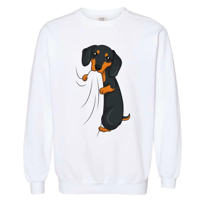 Dachshund Lover Weiner Dog Garment-Dyed Sweatshirt