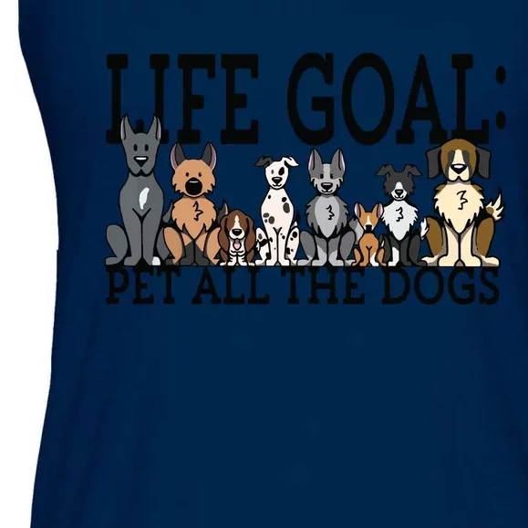 Dog Lovers Women Men Kids Funny Life Goal Pet Dogs Ladies Essential Flowy Tank