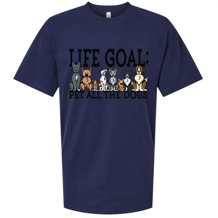 Dog Lovers Women Men Kids Funny Life Goal Pet Dogs Sueded Cloud Jersey T-Shirt