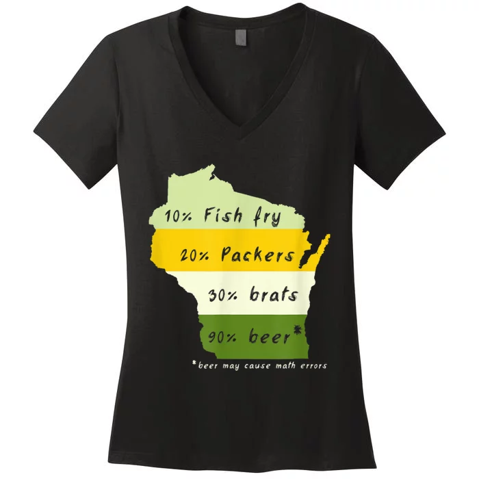 Drink Local Wisconsin Beer Drinking Women's V-Neck T-Shirt