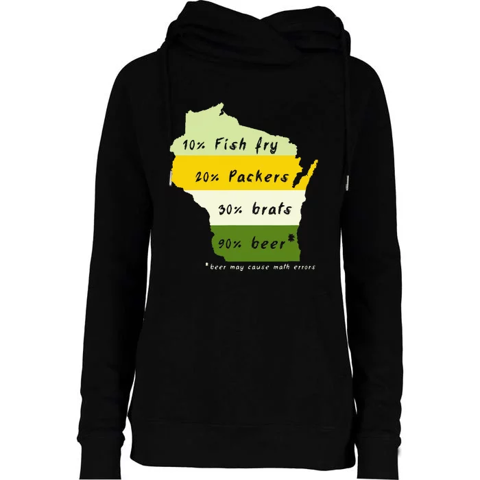 Drink Local Wisconsin Beer Drinking Womens Funnel Neck Pullover Hood