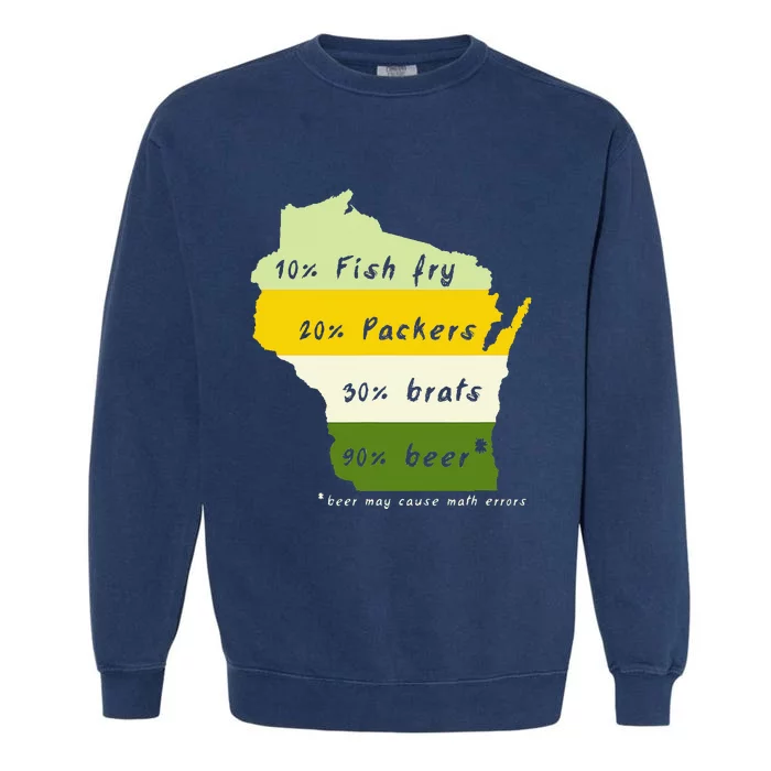 Drink Local Wisconsin Beer Drinking Garment-Dyed Sweatshirt