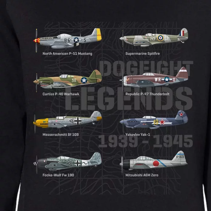 Dogfight Legends WW2 Planes Warbirds Air Fighters Premium Womens California Wash Sweatshirt