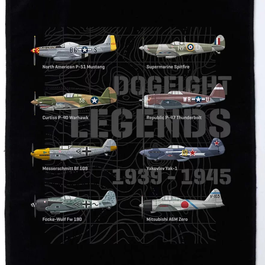 Dogfight Legends WW2 Planes Warbirds Air Fighters Premium Platinum Collection Golf Towel