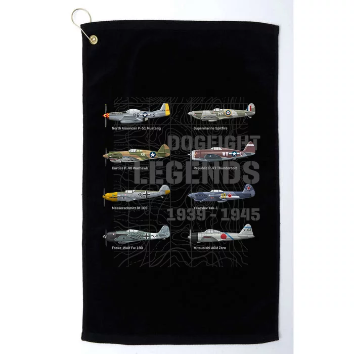 Dogfight Legends WW2 Planes Warbirds Air Fighters Premium Platinum Collection Golf Towel