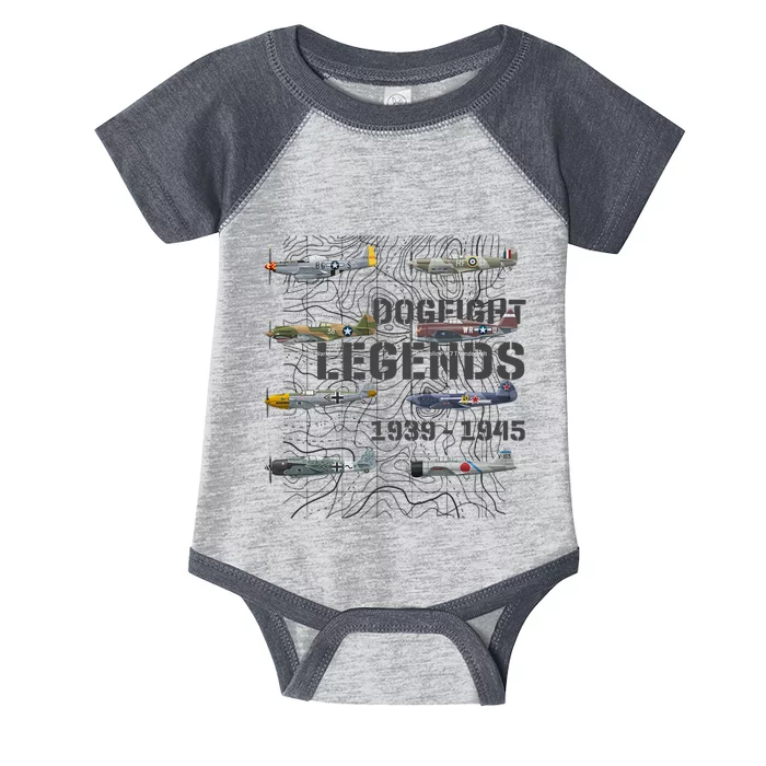 Dogfight Legends WW2 Planes Warbirds Air Fighters Premium Infant Baby Jersey Bodysuit