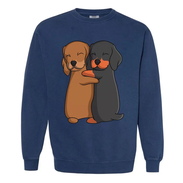 Dachshund Lover Weiner Dog Garment-Dyed Sweatshirt