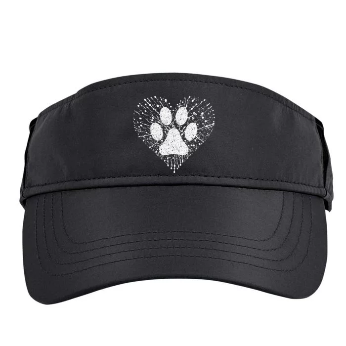 Dog Lover Women Dog Mom Dad Creative Heart Adult Drive Performance Visor