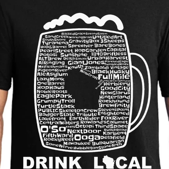 Drink Local Wisconsin Breweries funny Beer Pajama Set