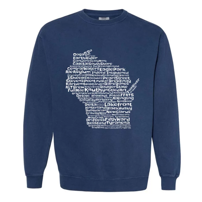 Drink Local Wisconsin Breweries Garment-Dyed Sweatshirt