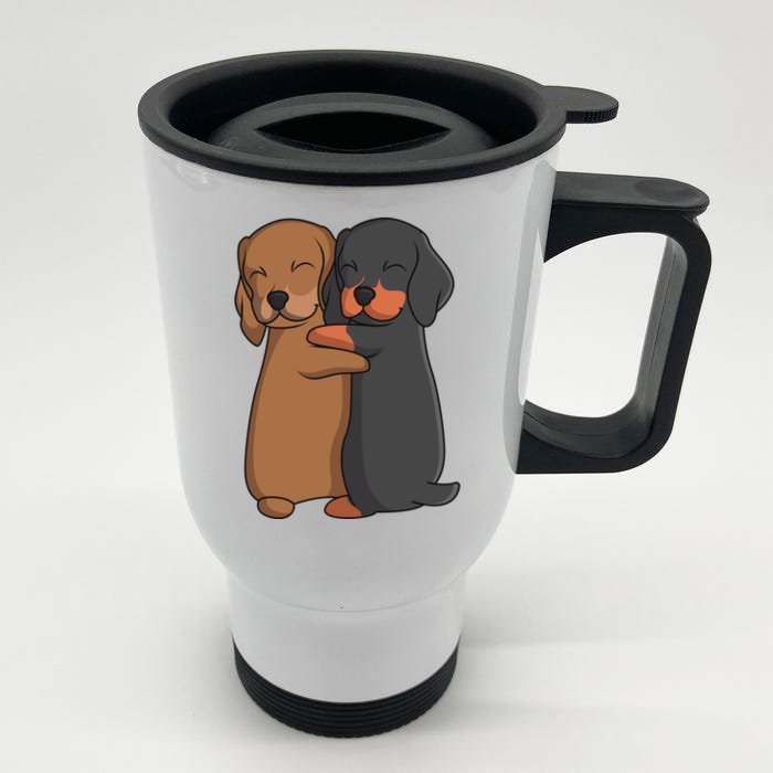 Dachshund Lover Weiner Dog Cute Gift Front & Back Stainless Steel Travel Mug