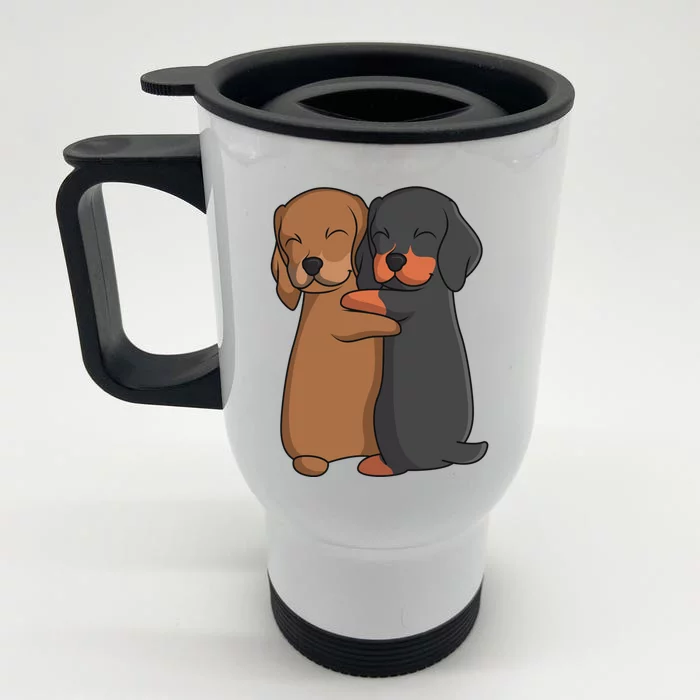 Dachshund Lover Weiner Dog Cute Gift Front & Back Stainless Steel Travel Mug