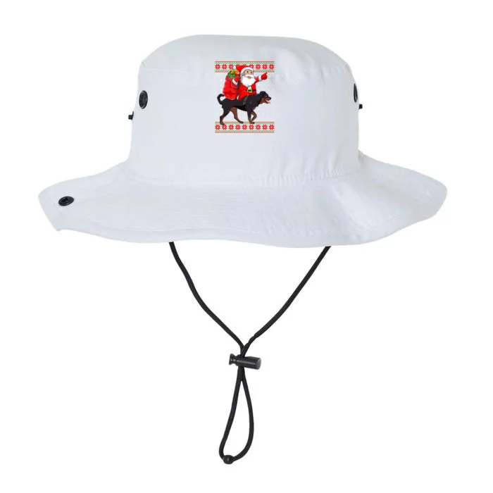 Dog Lover Xmas Ugly Santa Riding Rottweiler Christmas Great Gift Legacy Cool Fit Booney Bucket Hat