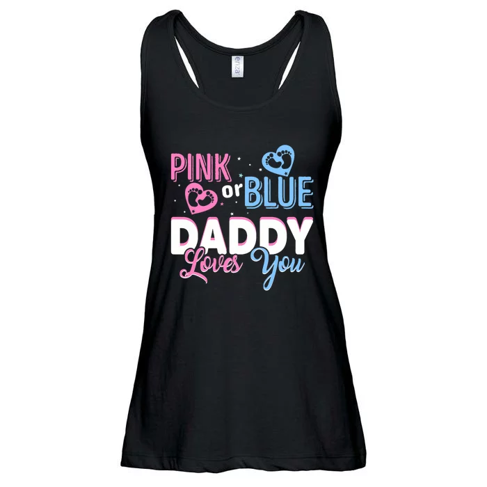 Daddy Loves You Dad Gender Reveal Party Ladies Essential Flowy Tank