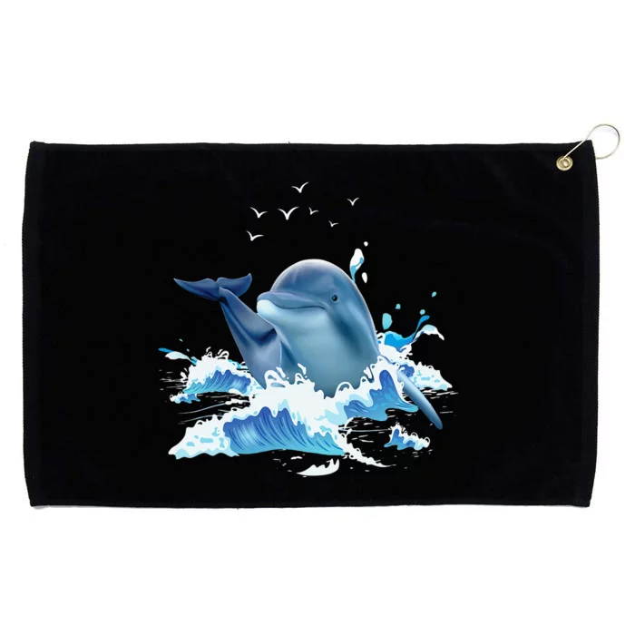 Dolphin Lover Zookeeper Marine Biologist Sea Animal Lover Grommeted Golf Towel