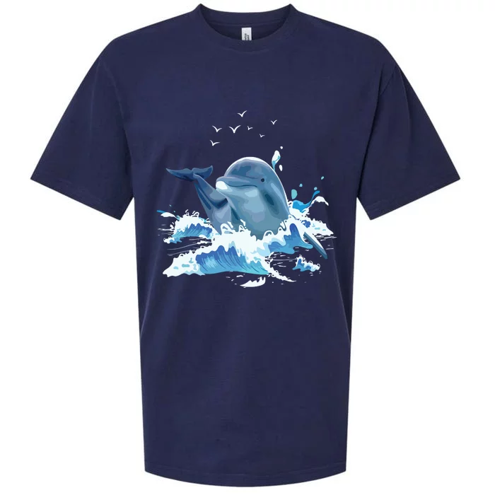 Dolphin Lover Zookeeper Marine Biologist Sea Animal Lover Sueded Cloud Jersey T-Shirt