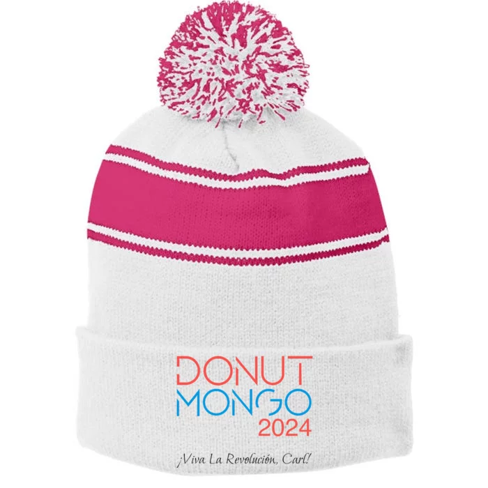 Donut Mongo 2024 Retro Dungeon Crawler Carl Stripe Pom Pom Beanie