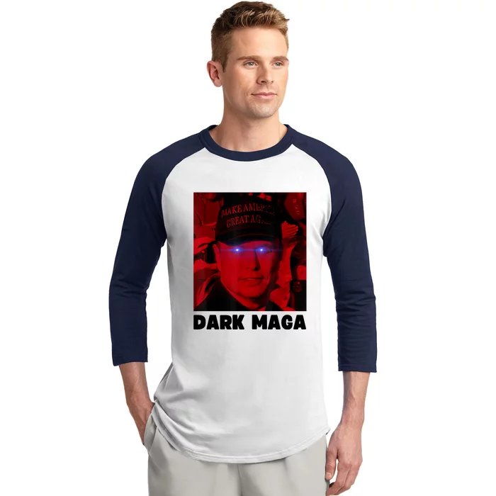 Dark Maga 2024 IM Not Just Maga IM Dark Maga Funny Trump Baseball Sleeve Shirt