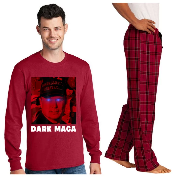 Dark Maga 2024 IM Not Just Maga IM Dark Maga Funny Trump Long Sleeve Pajama Set