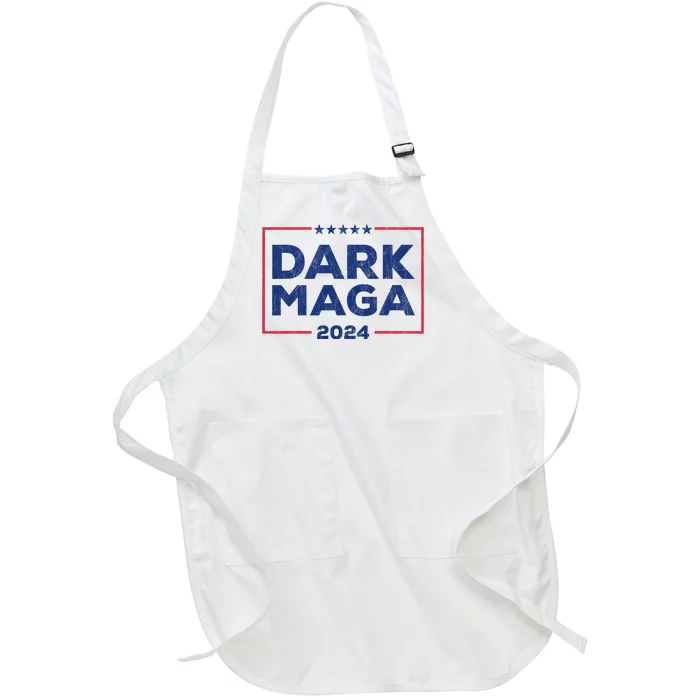 Dark Maga 2024 IM Not Just Maga IM Dark Maga Funny Trump Full-Length Apron With Pocket