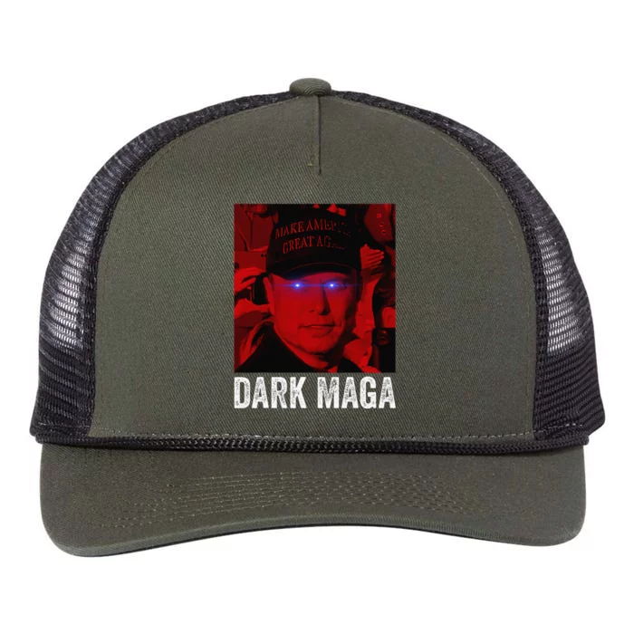 Dark Maga 2024 IM Not Just Maga IM Dark Maga Funny Trump Retro Rope Trucker Hat Cap