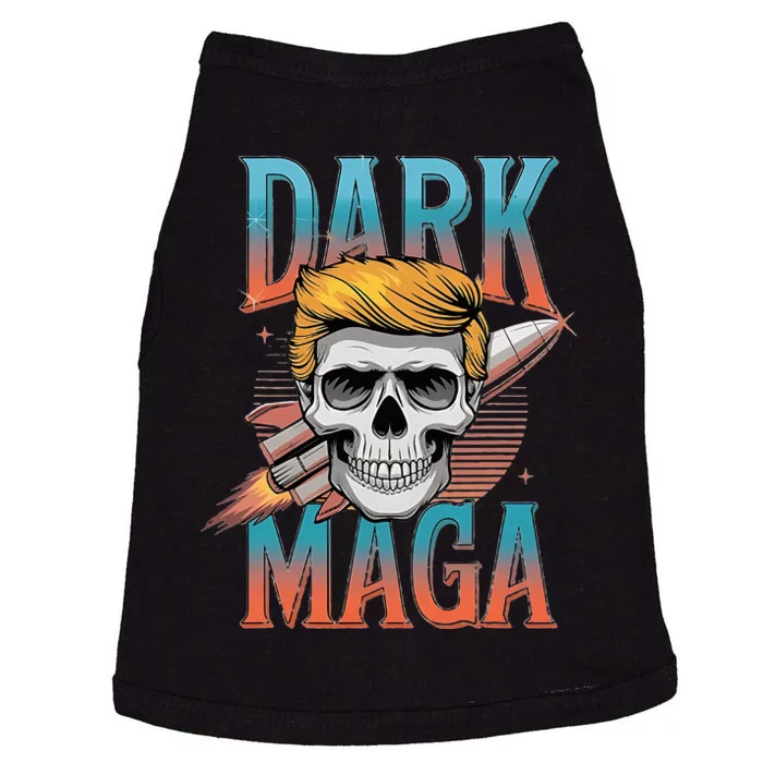 Dark Maga 2024 Usa Make Halloween Great Again Funny Trump Doggie Tank