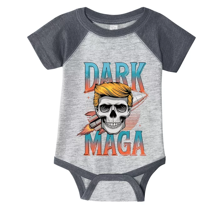 Dark Maga 2024 Usa Make Halloween Great Again Funny Trump Infant Baby Jersey Bodysuit