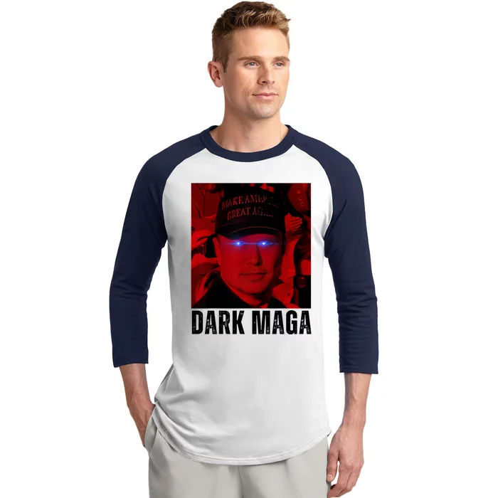 Dark Maga 2024 Im Not Just Maga Im Dark Maga Funny Trump Baseball Sleeve Shirt