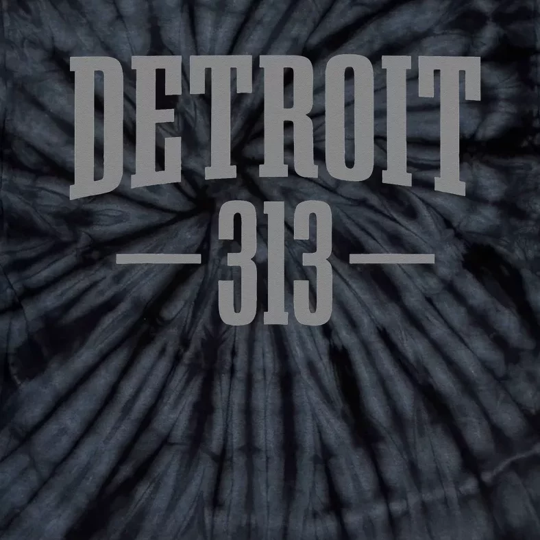 Detroit Michigan 313 Area Code Pride Retro Tie-Dye T-Shirt