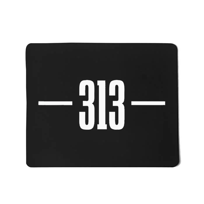 Detroit Michigan 313 Area Code Pride Retro Mousepad