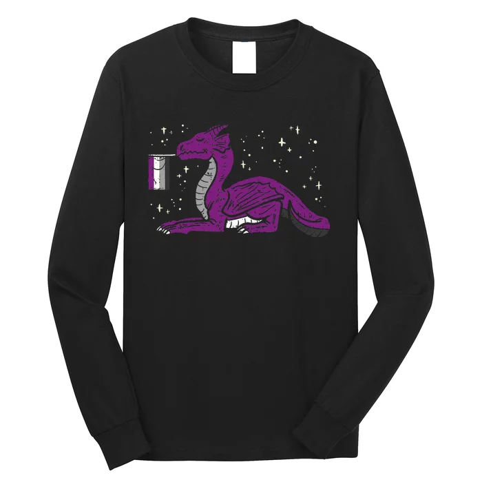 Dragon Mythical Animal Lgbtq Asexual Flag Ace Pride Ally Long Sleeve Shirt