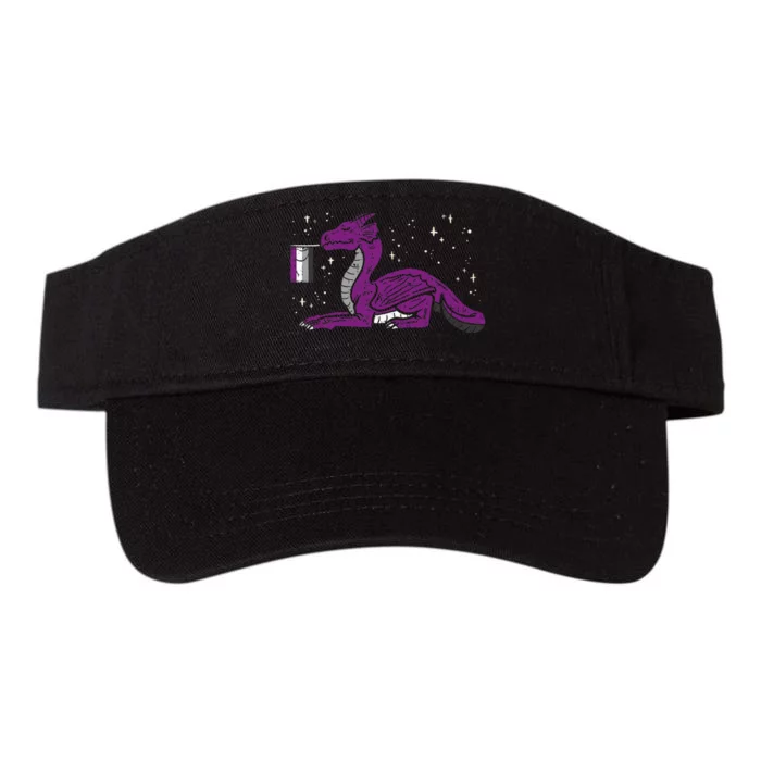 Dragon Mythical Animal Lgbtq Asexual Flag Ace Pride Ally Valucap Bio-Washed Visor