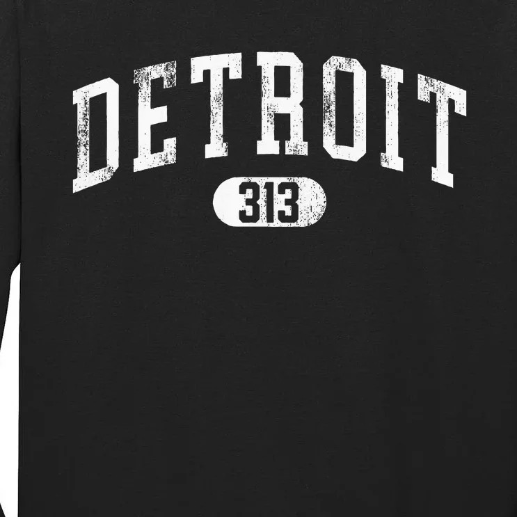 Detroit Michigan Area Code 313 Souvenir Tall Long Sleeve T-Shirt