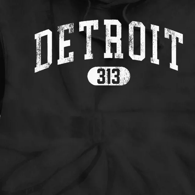 Detroit Michigan Area Code 313 Souvenir Tie Dye Hoodie